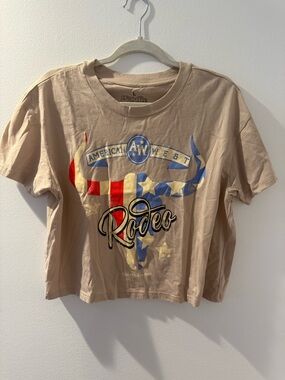 Beige Rodeo Graphic Crop Top - American West